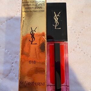Yves Saint Laurent Rouge Pur Couture Water Stain - reddish orange.